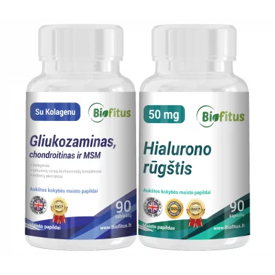 šarvai arba gliukozamino chondroitino